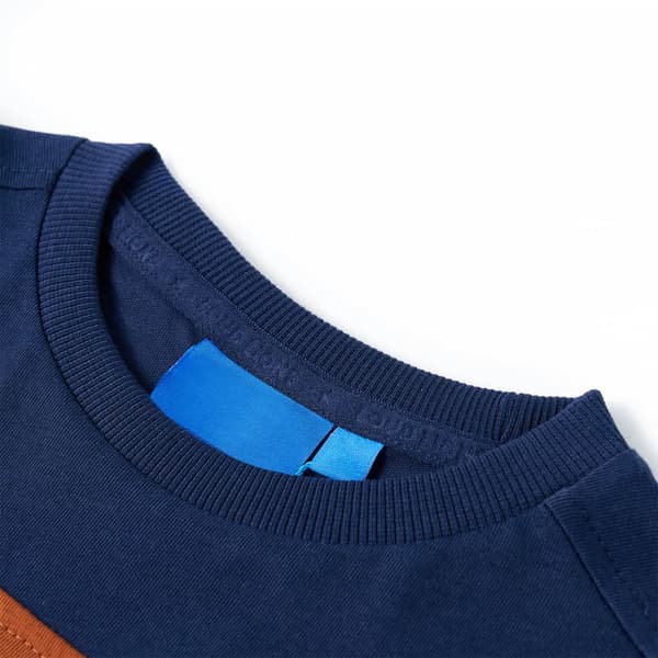 Barn långärmad T-shirt, marinblå, 104