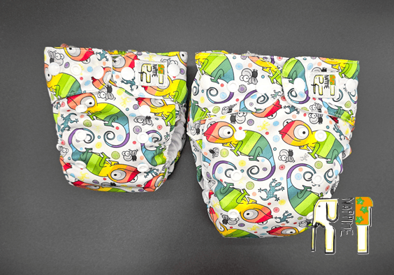 NappiMe Mini Pocket Microfleece Chameleons Vaskbare Bleer