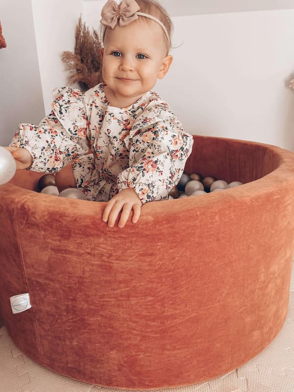 Tør pool 110x40cm Velvet Soft Canyon Clay uden bolde