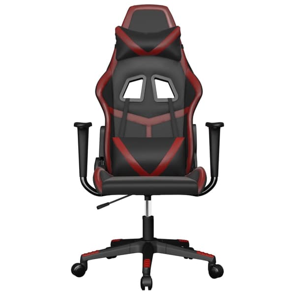 vidaXL gamingstol, sort og bordeaux, kunstlæder
