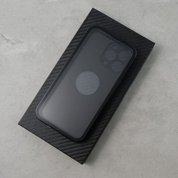 iPhone 13 Pro cover, dobbelt glas, Magsafe, sort