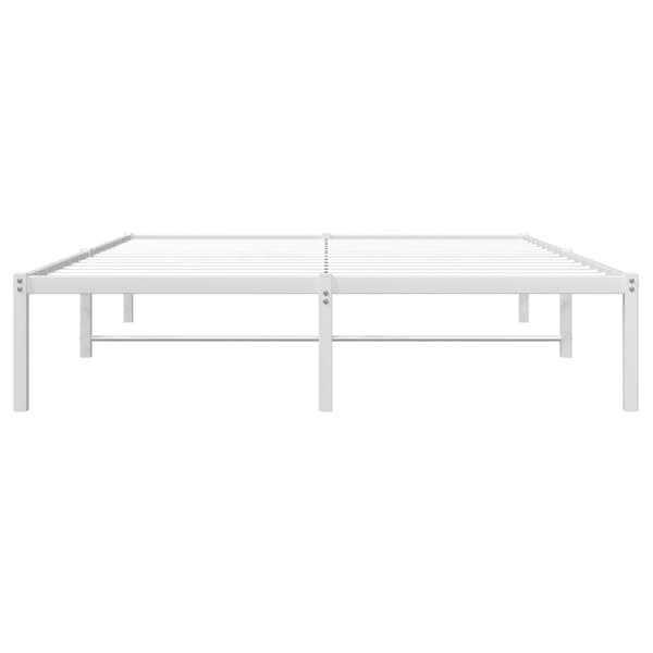 vidaXL metalsengestel hvid 140x200 cm