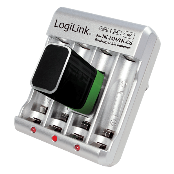 Oplader til AA/AAA/9V Ni-MH/Ni-Cd batterier, Logilink