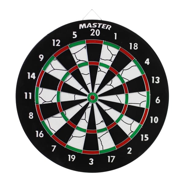 MASTER Dartskive i flockingpapir 37 cm - Dobbeltsidet