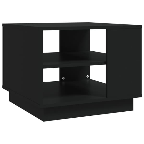 vidaXL sofabord, sort, 55x55x43 cm, træbaseret materiale