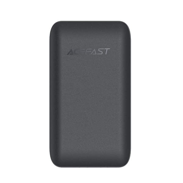65W GaN 2 USB-C USB-A Ultratynd Flad Vægoplader - Sort