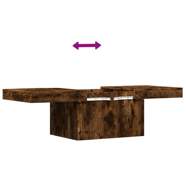 vidaXL sofabord røget eg 100x55x40 cm