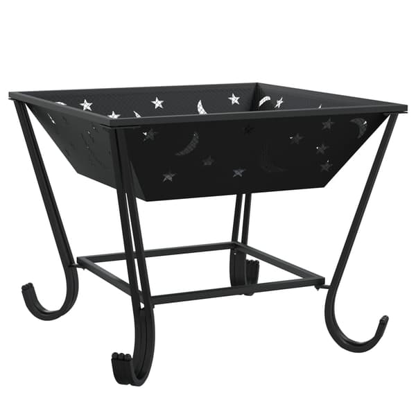vidaXL Eldstad med eldstad, 50 cm, XXL, stål