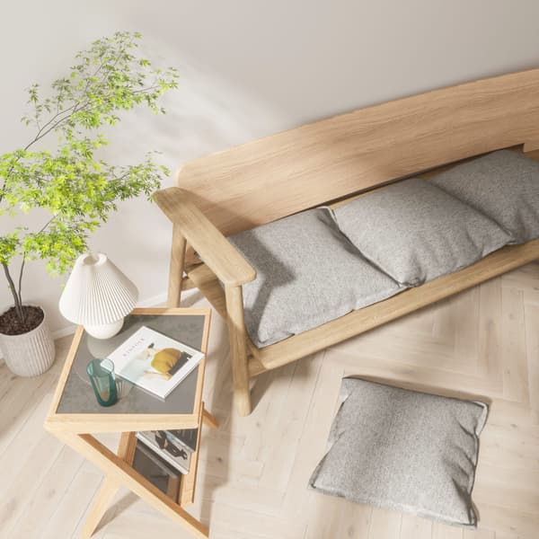 Set med 4 grå modulära kuddar