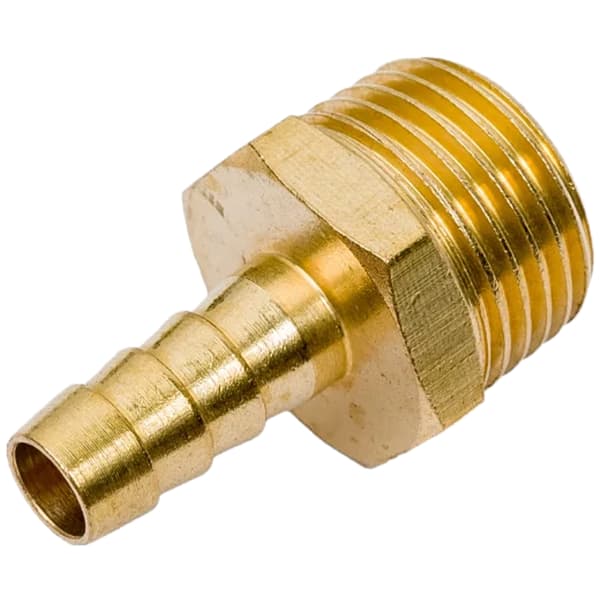 ROCKFORCE PNEUMATIC-forbindelse, 1/2" UDVENDIGT gevind, SILDEBENS 8mm, 2 STK. + klemmer