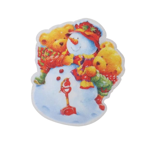 Snemand og bamse dekoration med magnet
