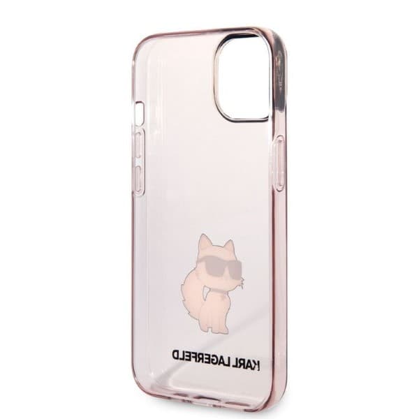 Karl Lagerfeld Ikonik Choupette-etui til iPhone 14 Plus, lyserød