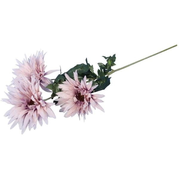 En gren med 3 kunstige gerberoer, pudderrosa