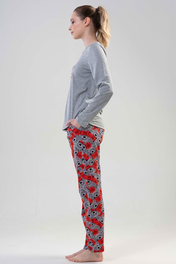 Dampyjamas i bomull, långärmad, XL, Vienetta