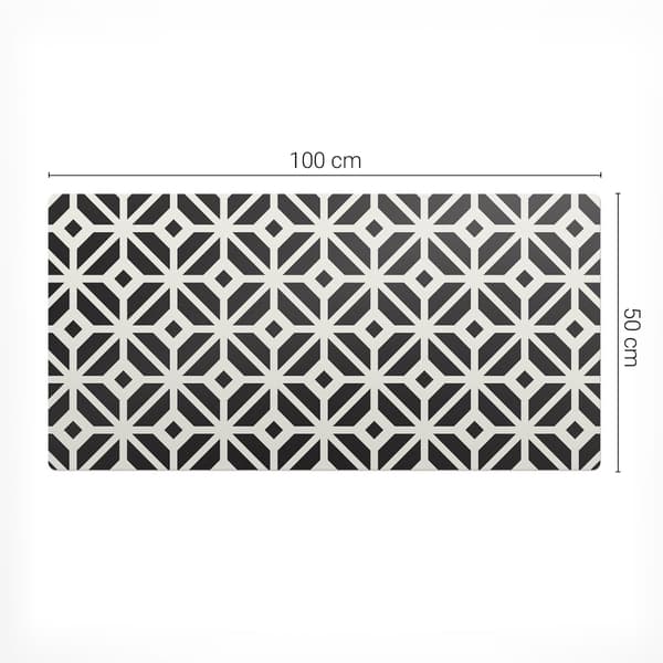 Skrivebordsbeskyttelse med geometrisk retrodesign 100x50 cm