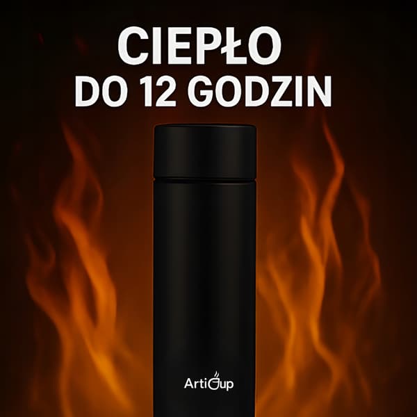 Termokande til kaffe, termokrus til te, lækagesikker, 500 ml med LED-display