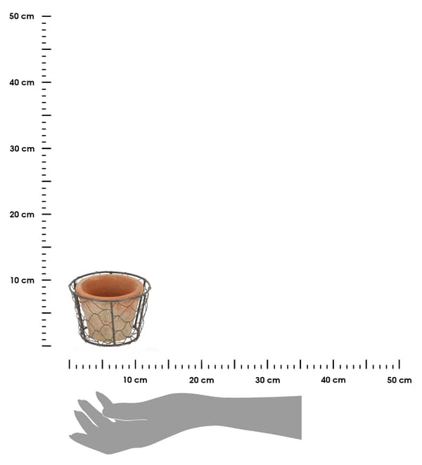 Rustik terrakotta urtepotte 12,5 cm