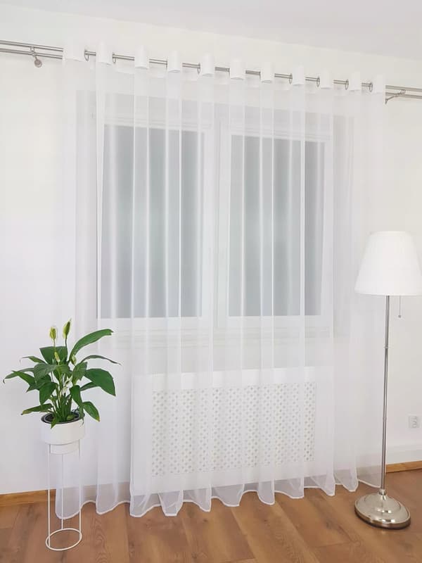 Valmis voile-verho silmukoilla 400x250cm