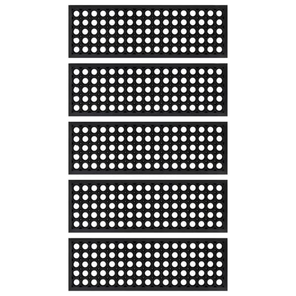 vidaXL Trappsteg, 5 st, 25x75 cm, gummi
