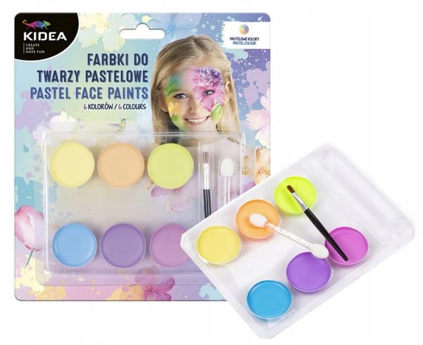 PASTEL ANSIGTSMALING 6 FARVER KIDEA 5422