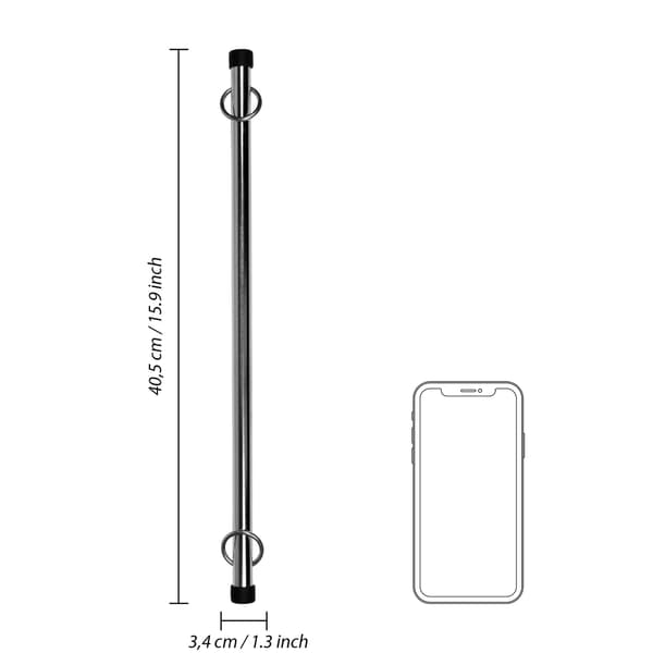 Spredestang 16 / 40 cm sølv