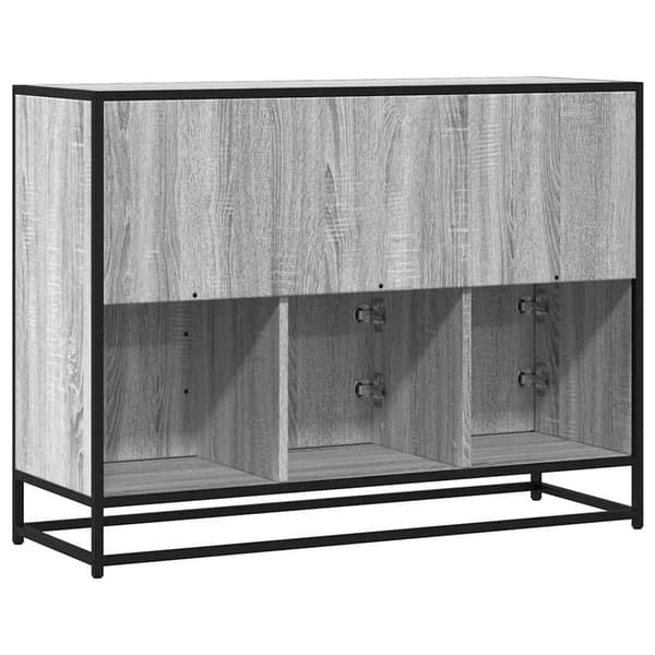 vidaXL kommode, grå Sonoma-eg, 100x35x76 cm, træbaseret materiale