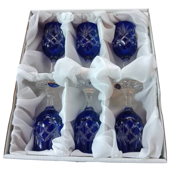 Koboltkrystal vodkaglas 25ml Ananas
