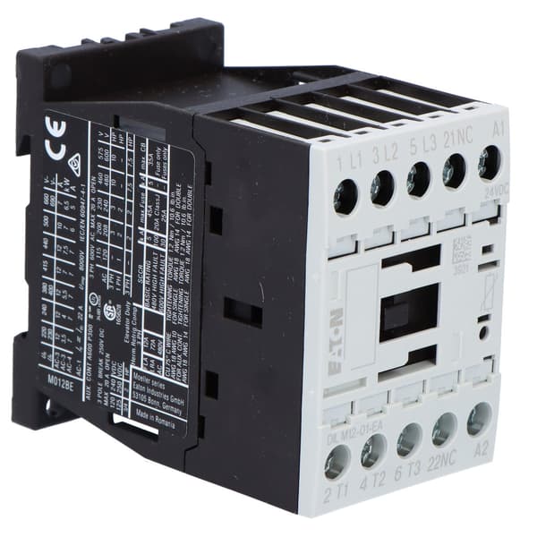 Kontaktor 5, 5 kW/400 V, 24 VDC styring DILM12-01-EA (24 VDC)