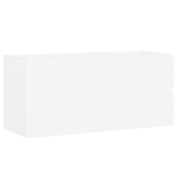 vidaXL håndvaskskab hvid 100x38,5x45 cm spånplade