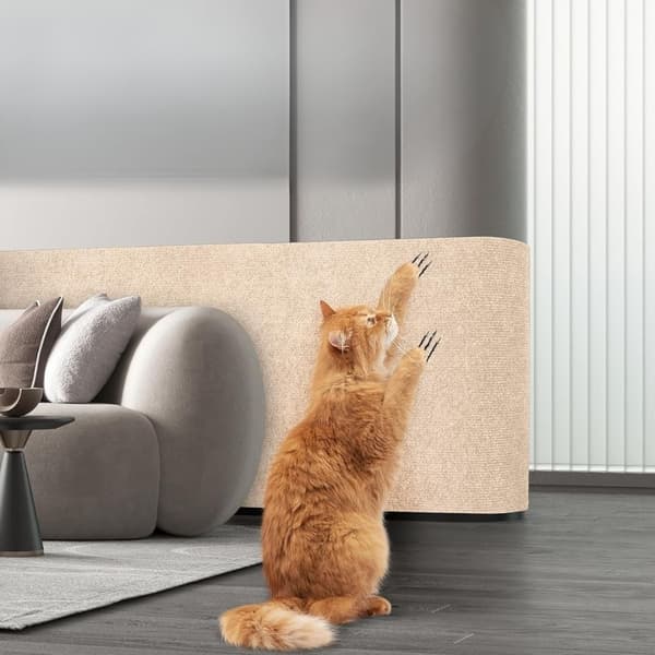 Klösmatta för katter, klösträ för soffa, soffa, 40x200 cm, beige