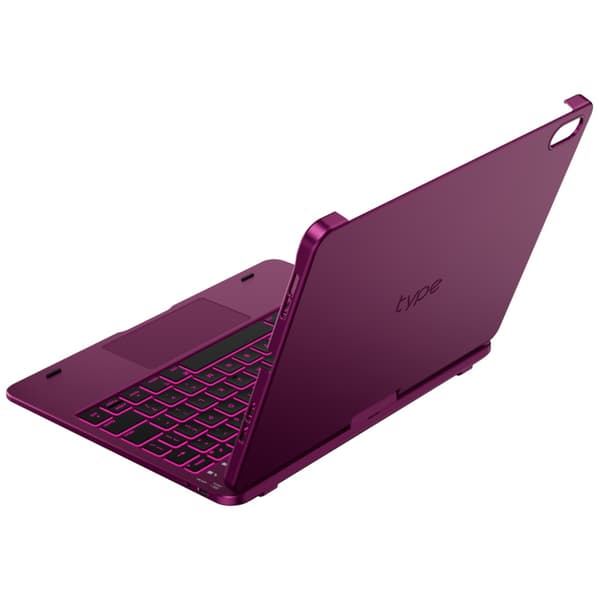 Typecase Flexbook Touch med tastatur til iPad 11" (A16) 2025 / iPad 10.9" 2022 Raspberry