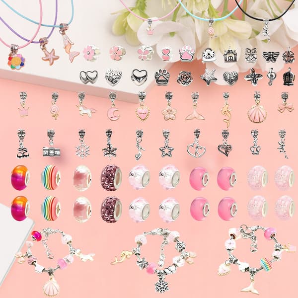 SMYKKELAVSÆT TIL PIGER ARMBÅND HALSKEDE CHARMS