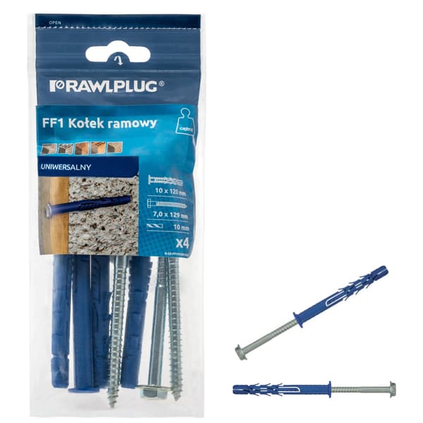RAWLPLUG FF1 karmpluggar med fläns 10x120 4 st
