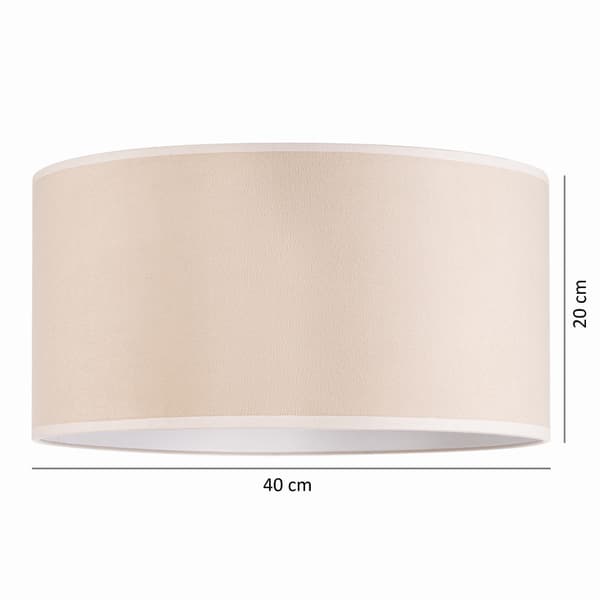 Tornado lampskärm rund 40 beige sammet
