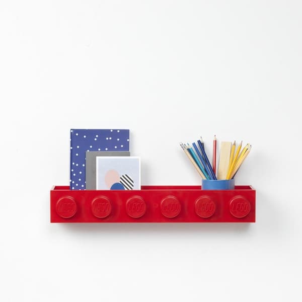 Lego aflang hylde rød