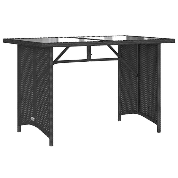 vidaXL havemøbelsæt med 2 dele og hynder, sort, polyrattan
