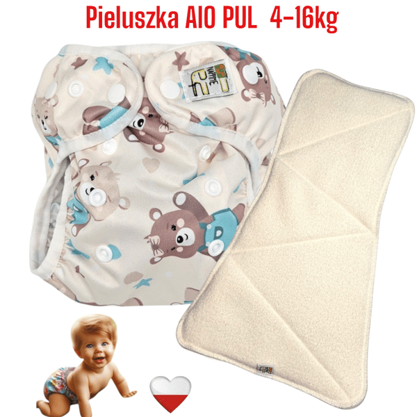 NappiMe AIO PUL vaskbar ble, mint farve