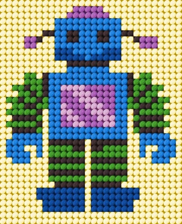 Broderi. Mit første broderi - Robot