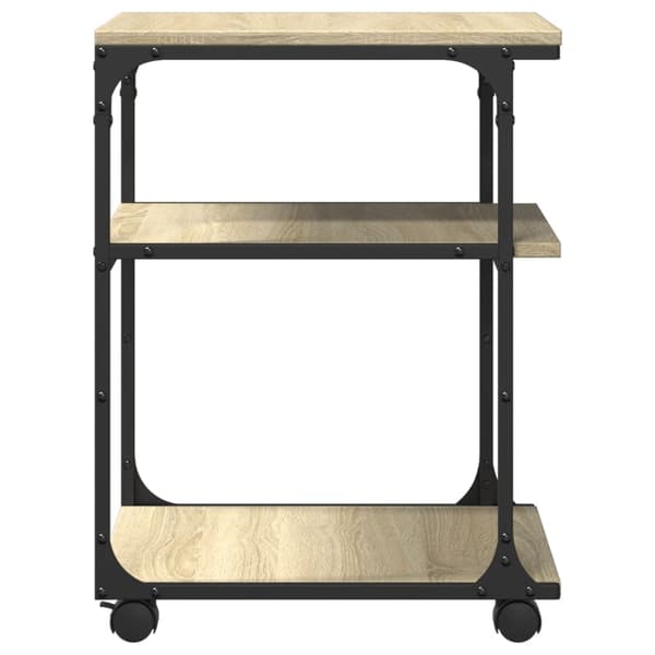 vidaXL 3-lags printerstativ Sonoma eg 43x48x64 cm