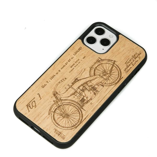 Træcover til iPhone 12 / 12 Pro HARLEY PATENT ANIEGRE