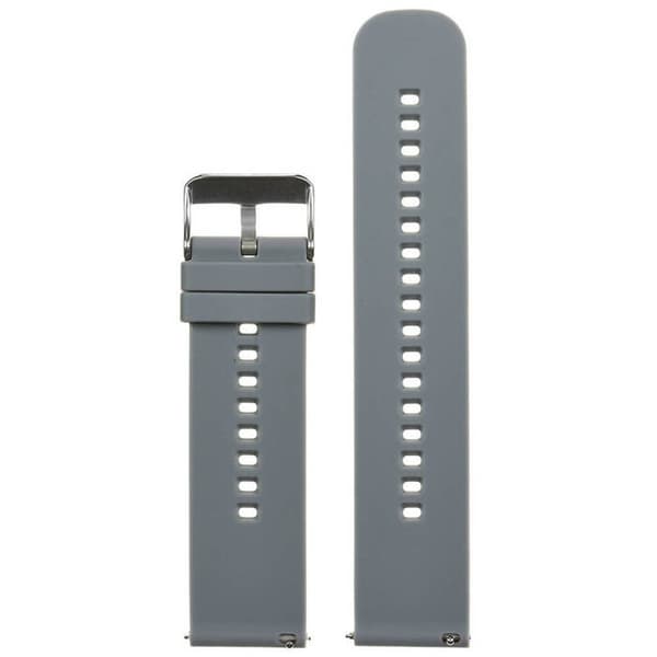 Gummirem för klocka U27 - mörkgrå/silver - 22mm