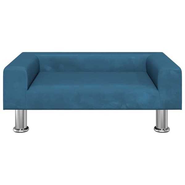 vidaXL Barnsoffa blå 70x45x26,5 cm sammet