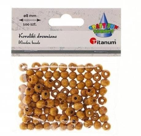 Brunlakerede træperler 1000 stk.