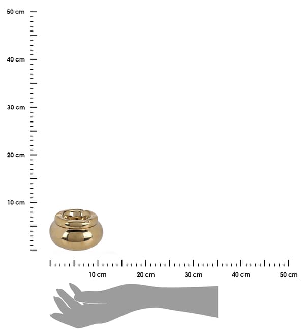 Kultainen dolomiittituhkakuppi 11 cm