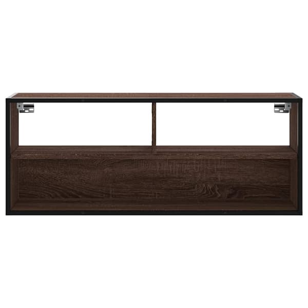 vidaXL TV-bord brunt egetræ 100x31x39,5 cm