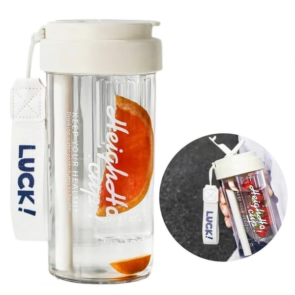 Vesipullo korilla ja pillillä 600 ml Simple BD32B