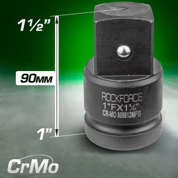 ROCKFORCE IMPACT -sovitin 1"(F)x1.5"(M) CR-MO-teräs