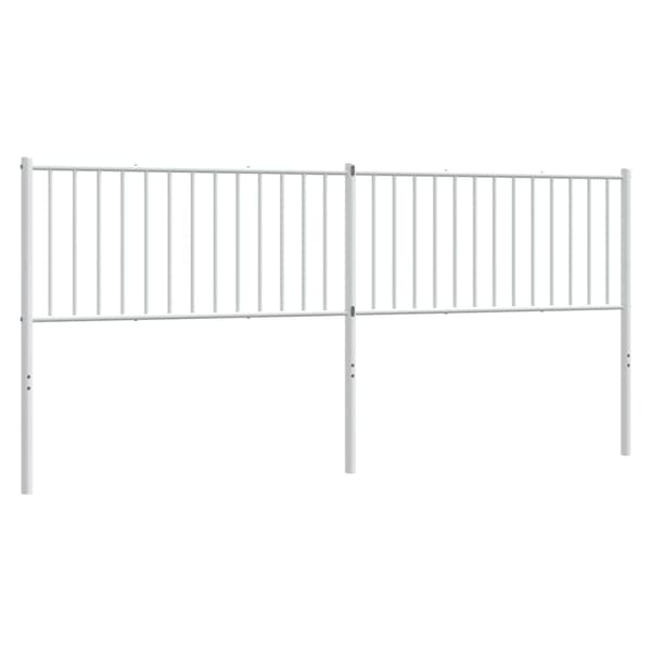 vidaXL metalsengegavl, hvid, 200 cm