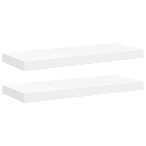 vidaXL Seinähyllyt, 2 kpl, valkoinen, 60x23,5x3,8 cm, MDF