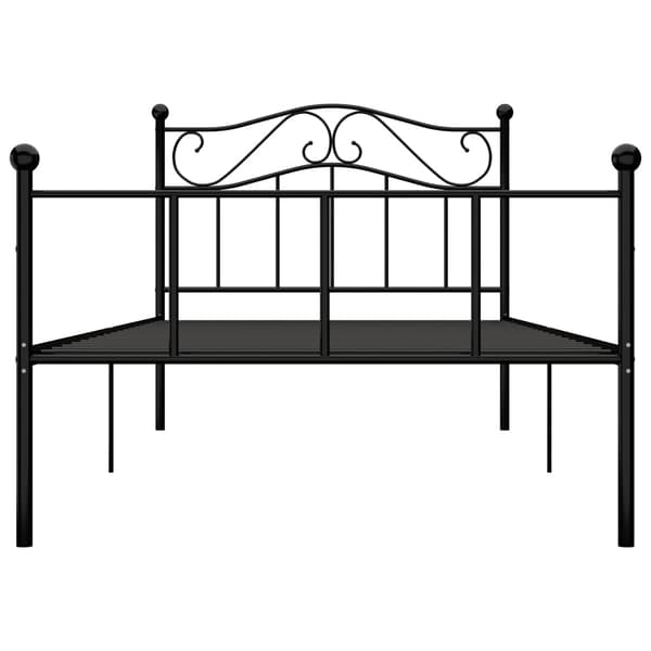 vidaXL sengestel sort metal 90 x 200 cm